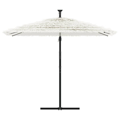 vidaXL Garden Parasol with Steel Pole White 269x269x235 cm