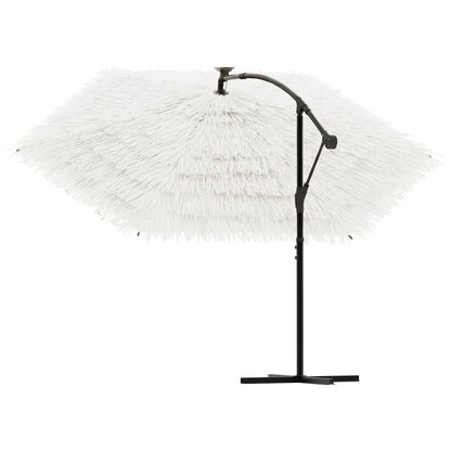 vidaXL Garden Parasol with Steel Pole White 269x269x235 cm