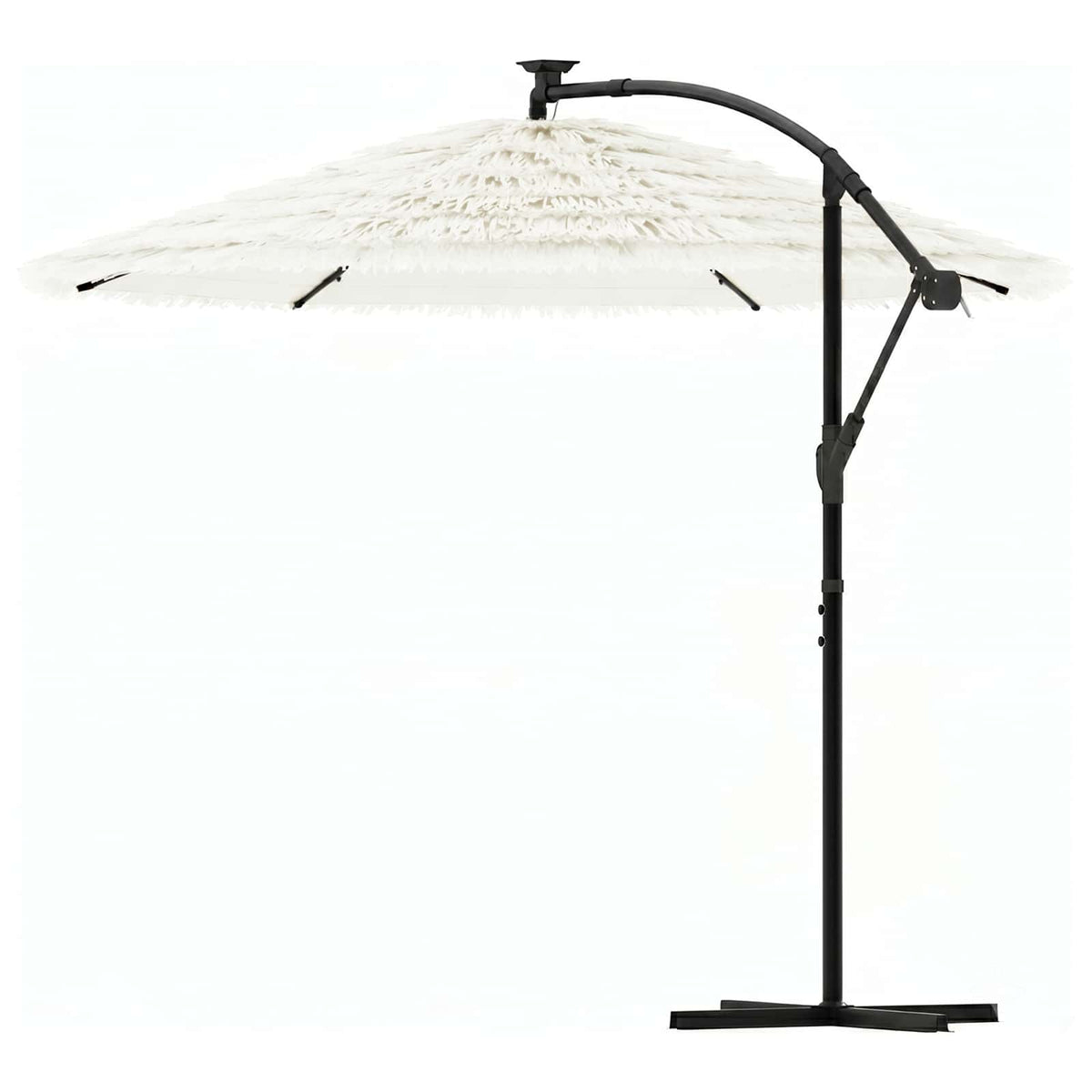 vidaXL Garden Parasol with Steel Pole White 269x269x235 cm