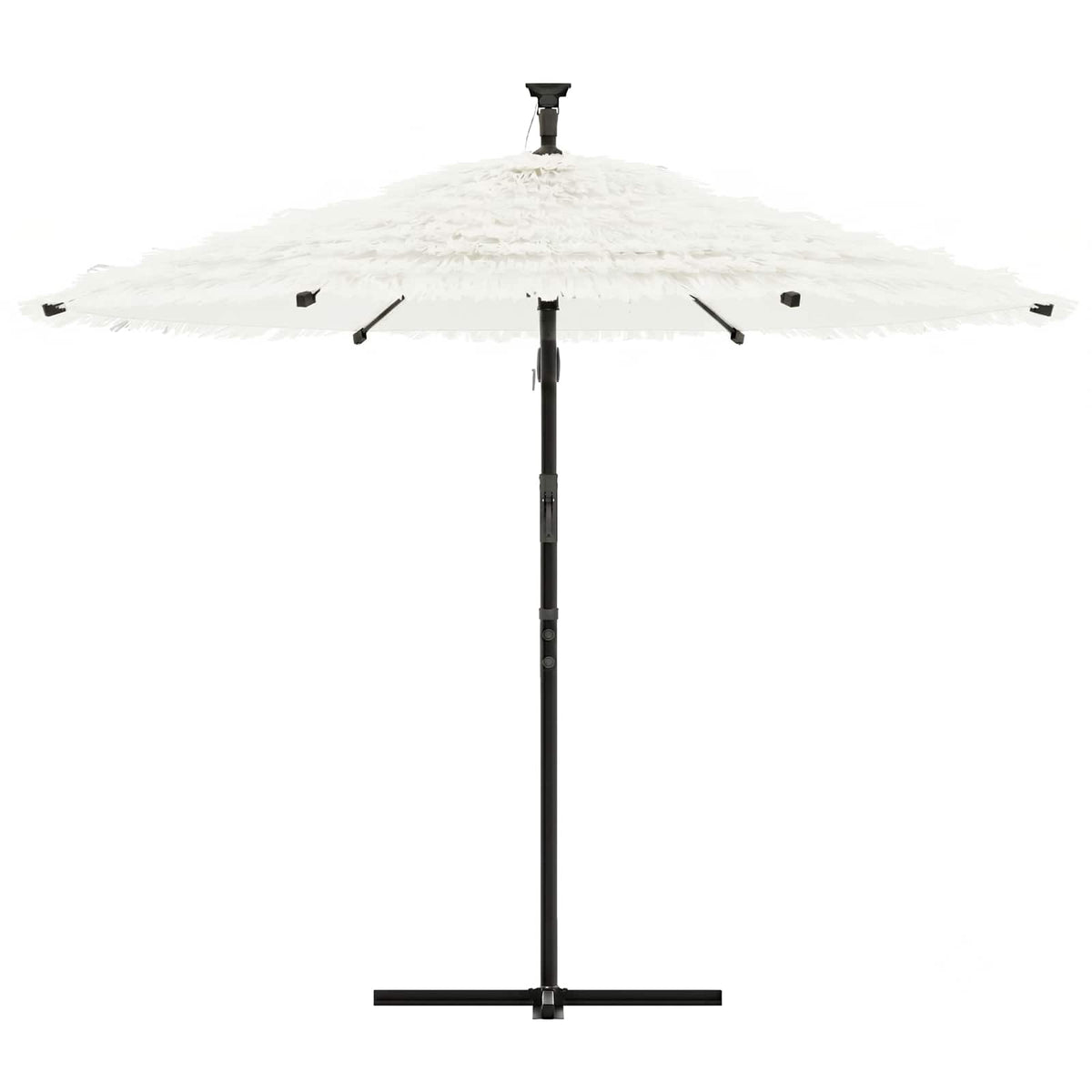 vidaXL Garden Parasol with Steel Pole White 269x269x235 cm