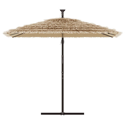 vidaXL Garden Parasol with Steel Pole Brown 290x290x238 cm