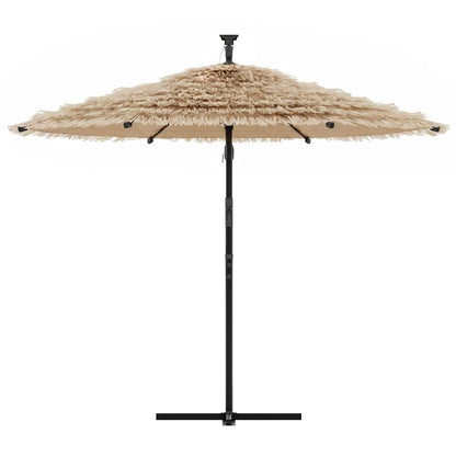 vidaXL Garden Parasol with Steel Pole Brown 290x290x238 cm
