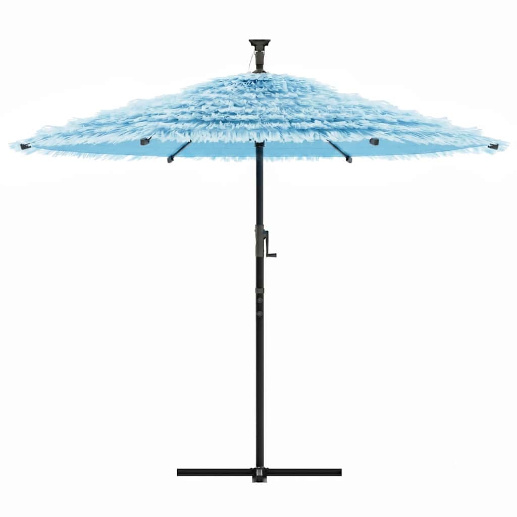 vidaXL Garden Parasol with Steel Pole Blue 290x290x238 cm