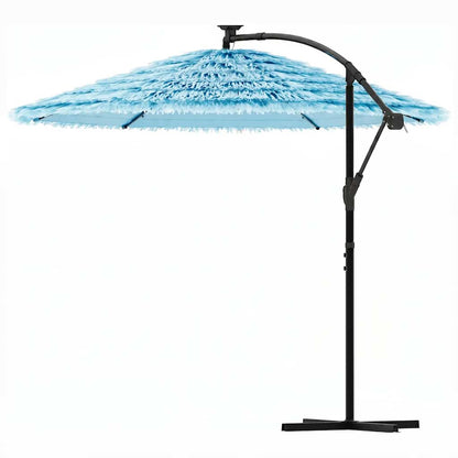 vidaXL Garden Parasol with Steel Pole Blue 290x290x238 cm