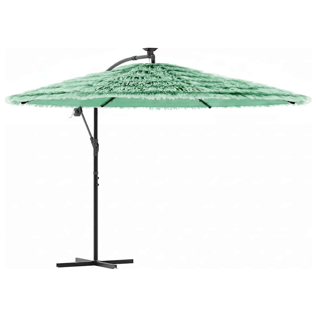 vidaXL Garden Parasol with Steel Pole Green 290x290x238 cm