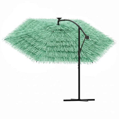 vidaXL Garden Parasol with Steel Pole Green 290x290x238 cm