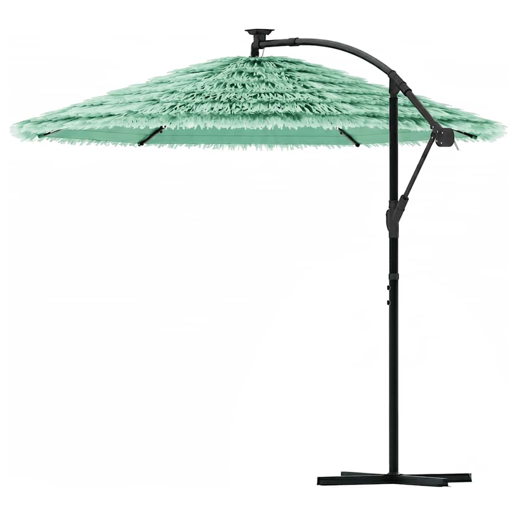 vidaXL Garden Parasol with Steel Pole Green 290x290x238 cm