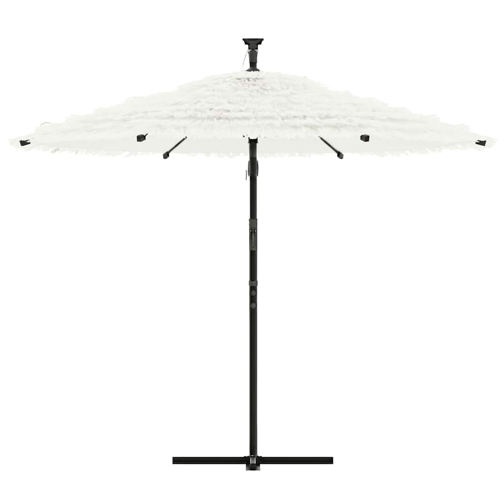 vidaXL Garden Parasol with Steel Pole White 290x290x238 cm
