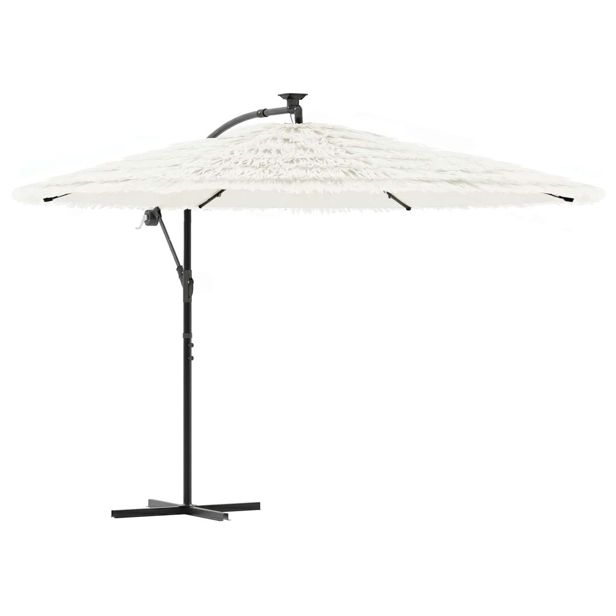 vidaXL Garden Parasol with Steel Pole White 290x290x238 cm