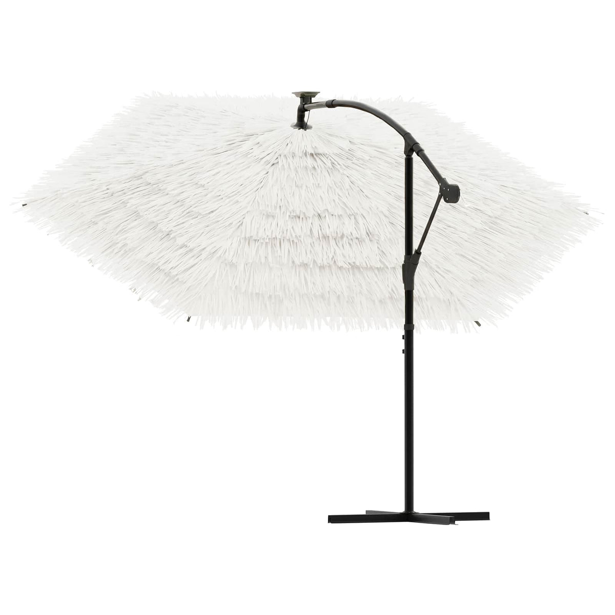 vidaXL Garden Parasol with Steel Pole White 290x290x238 cm