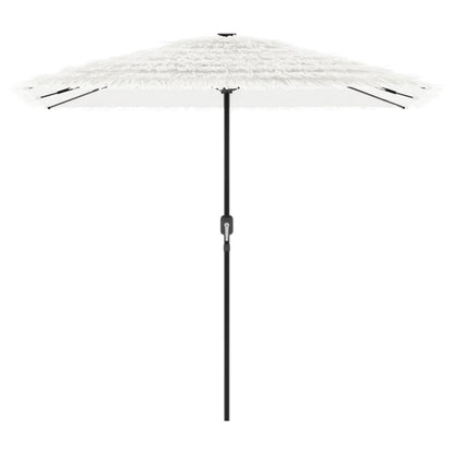vidaXL Garden Parasol with Steel Pole White 248x248x248 cm