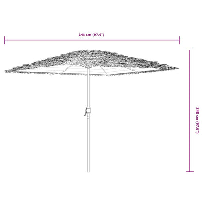 vidaXL Garden Parasol with Steel Pole White 248x248x248 cm