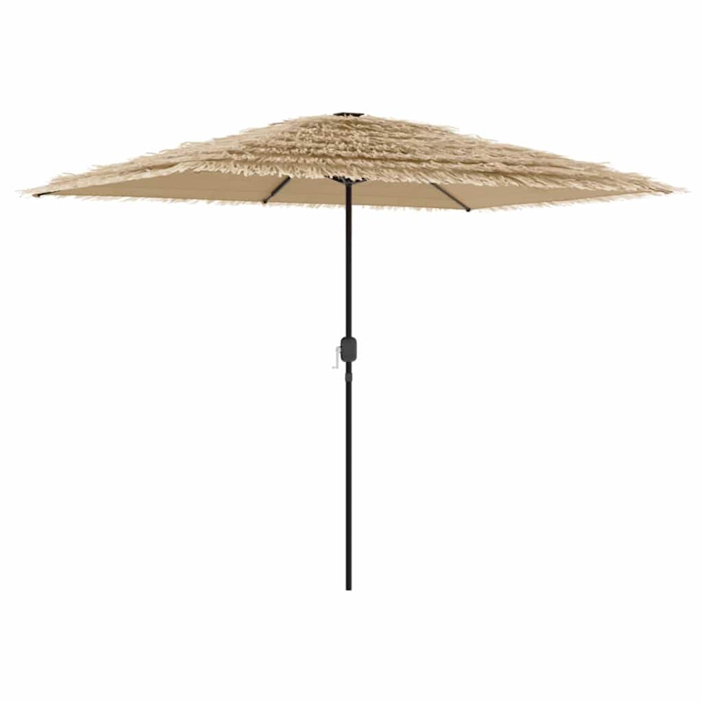 vidaXL Garden Parasol with Steel Pole Brown 300x200x250 cm