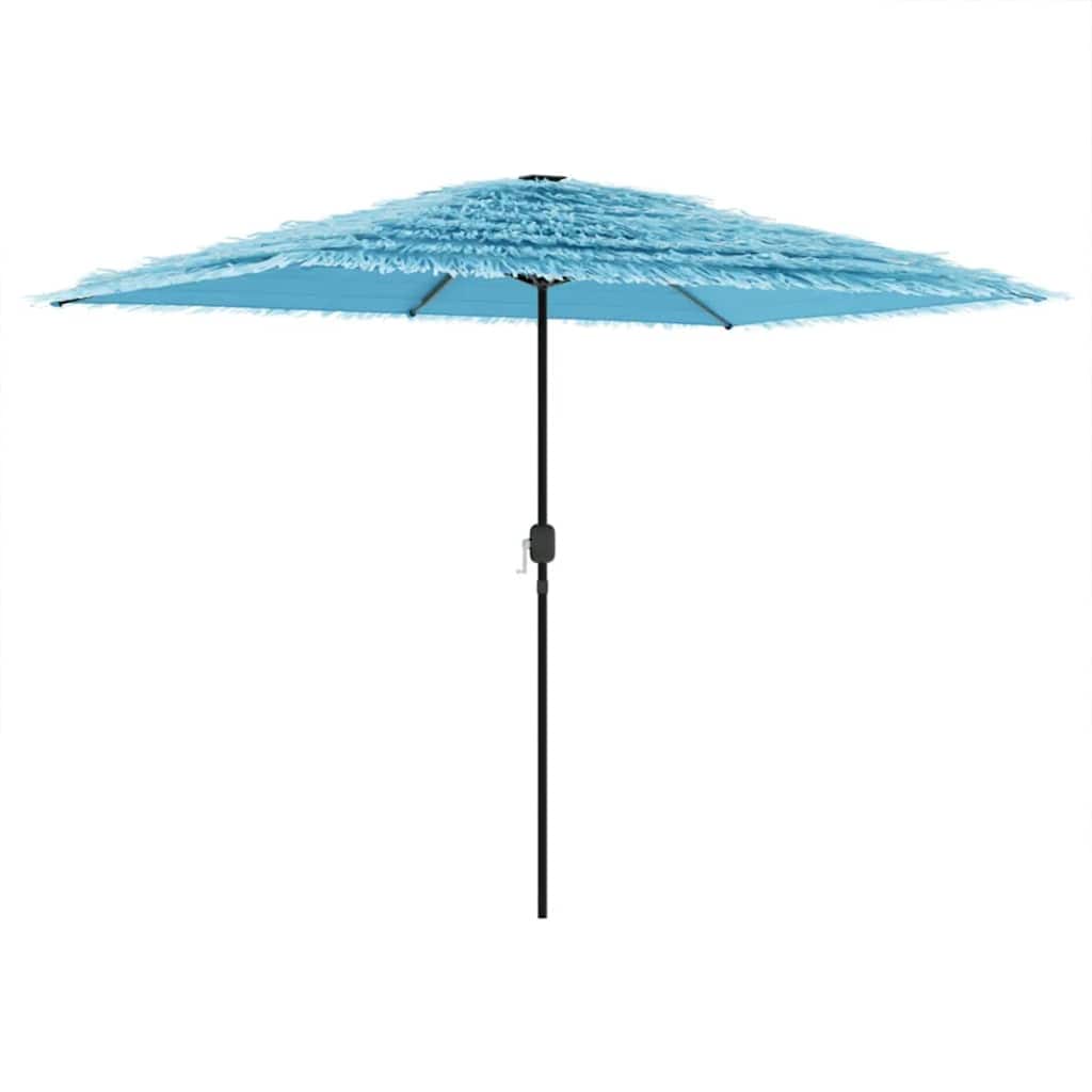 vidaXL Garden Parasol with Steel Pole Blue 300x200x250 cm