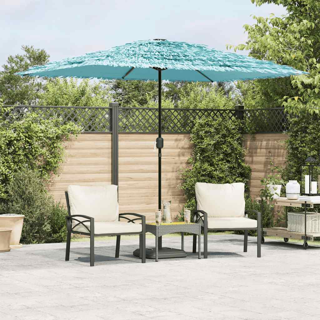 vidaXL Garden Parasol with Steel Pole Blue 300x200x250 cm