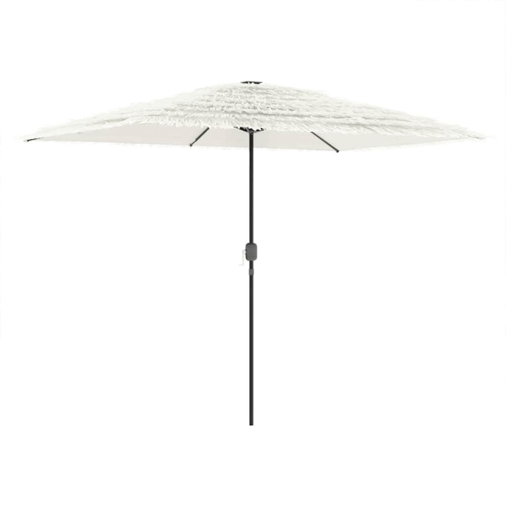 vidaXL Garden Parasol with Steel Pole White 300x200x250 cm