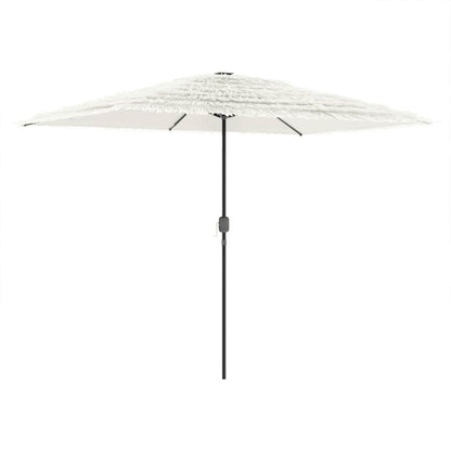vidaXL Garden Parasol with Steel Pole White 300x200x250 cm