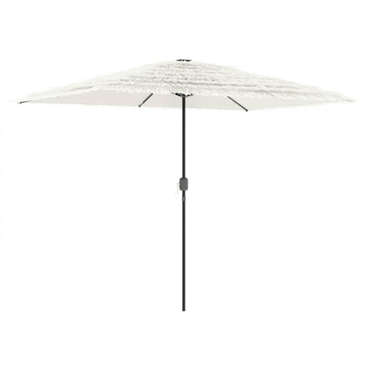 vidaXL Garden Parasol with Steel Pole White 300x200x250 cm