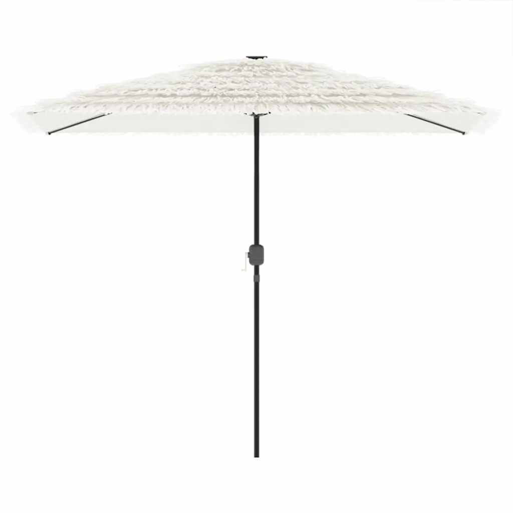 vidaXL Garden Parasol with Steel Pole White 300x200x250 cm