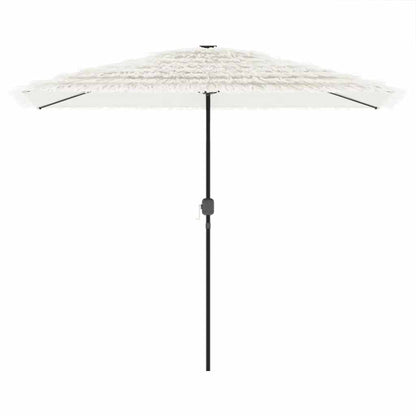 vidaXL Garden Parasol with Steel Pole White 300x200x250 cm