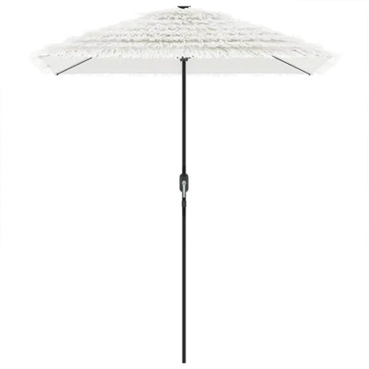 vidaXL Garden Parasol with Steel Pole White 300x200x250 cm