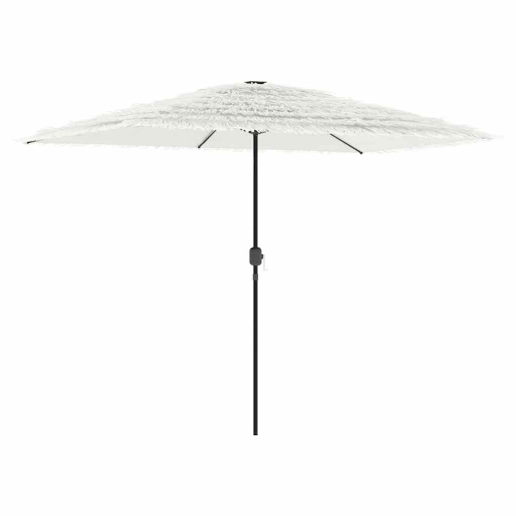 vidaXL Garden Parasol with Steel Pole White 300x200x250 cm
