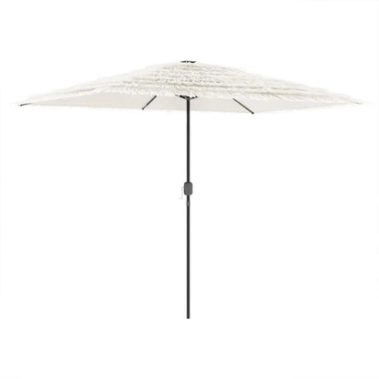 vidaXL Garden Parasol with Steel Pole White 300x200x250 cm