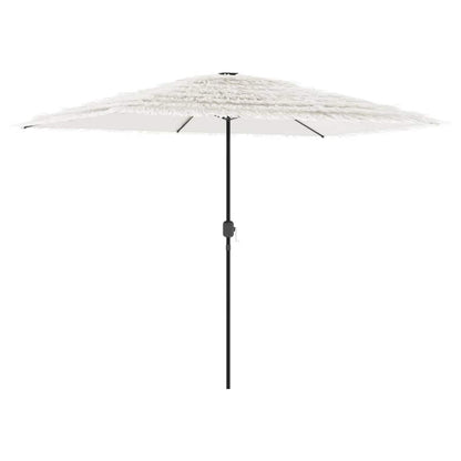 vidaXL Garden Parasol with Steel Pole White 300x200x250 cm
