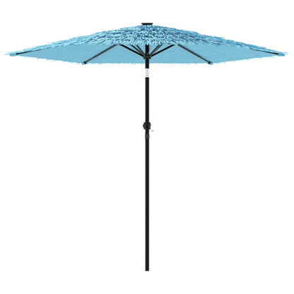 vidaXL Garden Parasol with Steel Pole Blue 223x223x213 cm