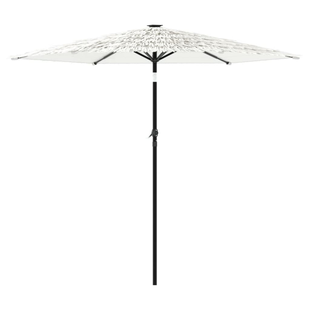 vidaXL Garden Parasol with Steel Pole White 223x223x213 cm