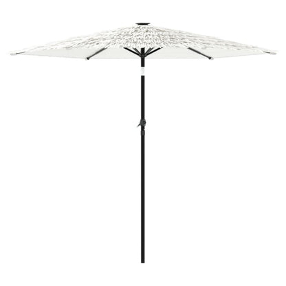 vidaXL Garden Parasol with Steel Pole White 223x223x213 cm