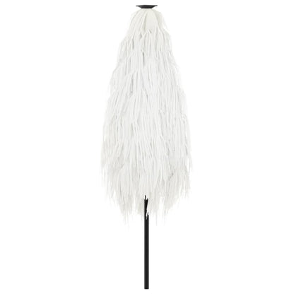 vidaXL Garden Parasol with Steel Pole White 223x223x213 cm