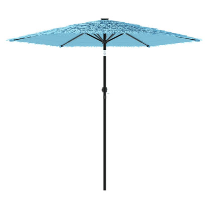vidaXL Garden Parasol with Steel Pole Blue 268x268x226 cm