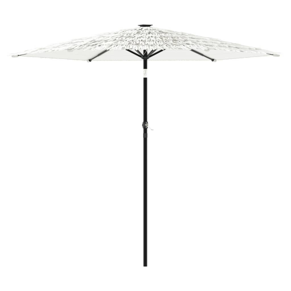 vidaXL Garden Parasol with Steel Pole White 268x268x226 cm
