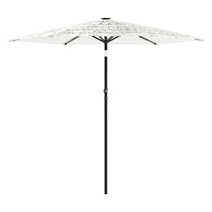 vidaXL Garden Parasol with Steel Pole White 268x268x226 cm