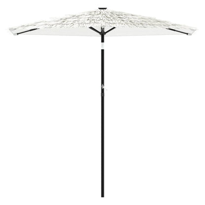vidaXL Garden Parasol with Steel Pole White 268x268x226 cm