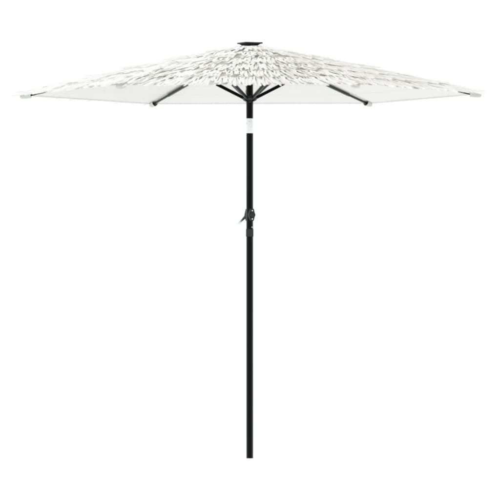 vidaXL Garden Parasol with Steel Pole White 268x268x226 cm