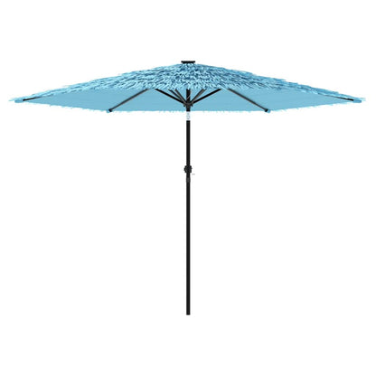 vidaXL Garden Parasol with Steel Pole Blue 288x288x225 cm