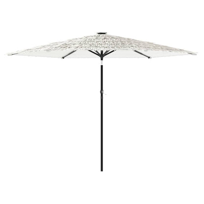 vidaXL Garden Parasol with Steel Pole White 288x288x225 cm
