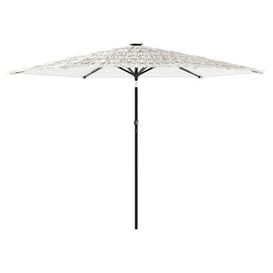vidaXL Garden Parasol with Steel Pole White 288x288x225 cm
