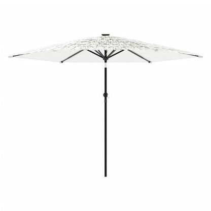 vidaXL Garden Parasol with Steel Pole White 288x288x225 cm
