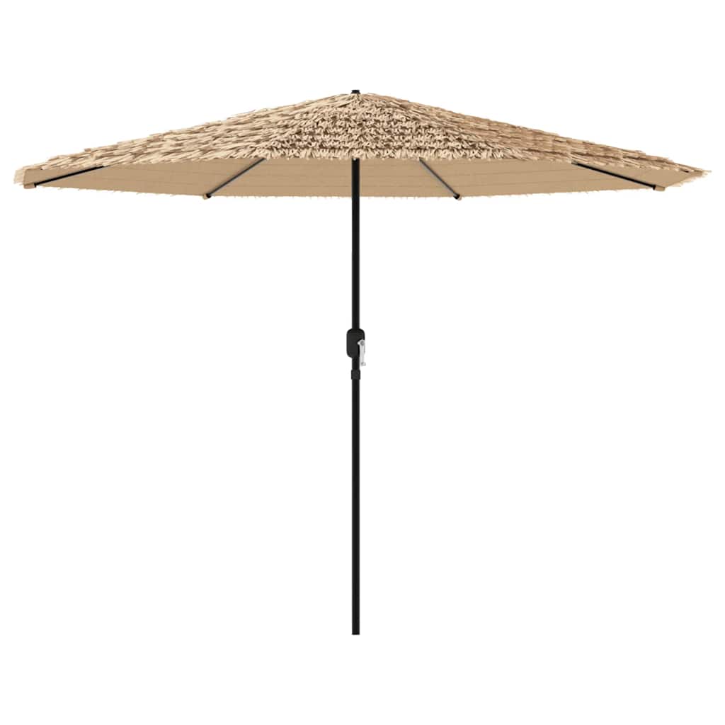 vidaXL Garden Parasol with Steel Pole Brown 324x324x247 cm