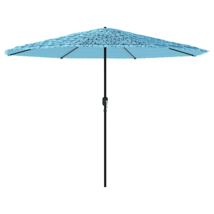 vidaXL Garden Parasol with Steel Pole Blue 324x324x247 cm