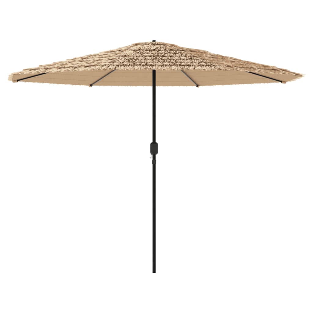 vidaXL Garden Parasol with Steel Pole Brown 388x388x248 cm