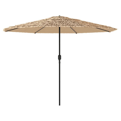 vidaXL Garden Parasol with Steel Pole Brown 388x388x248 cm