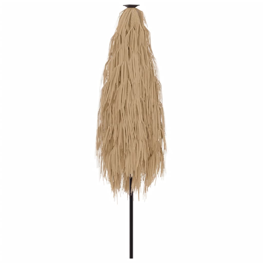 vidaXL Garden Parasol with Steel Pole Brown 388x388x248 cm