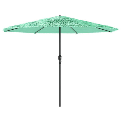 vidaXL Garden Parasol with Steel Pole Green 388x388x248 cm