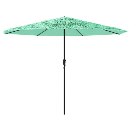 vidaXL Garden Parasol with Steel Pole Green 388x388x248 cm