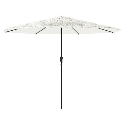 vidaXL Garden Parasol with Steel Pole White 388x388x248 cm