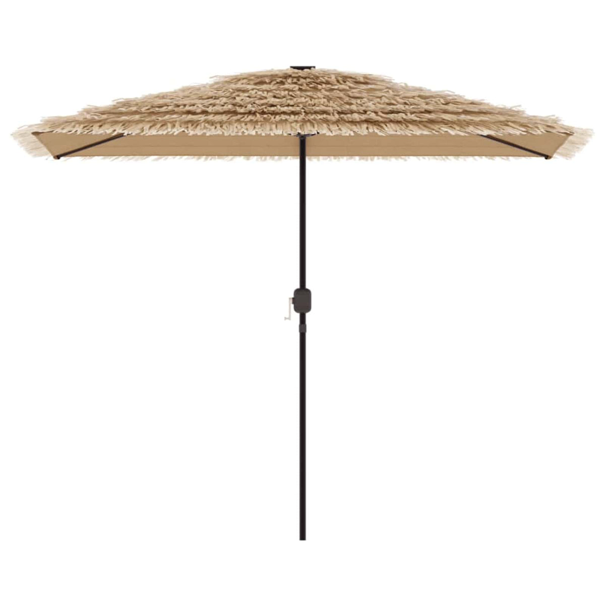 vidaXL Garden Parasol with LEDs and Steel Pole Brown 300x200x250 cm